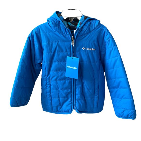 Columbia Other - Columbia Youth 4T blue fully reversible hooded jacket water and stain resistant